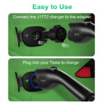 J1772 to Tesla Charger Adapter, Compatible with SAE J1772 Charger, 80Amp for Tesla Model 3/Y/X/S, Fast Charging, Only for Tesla Owners - Image 2